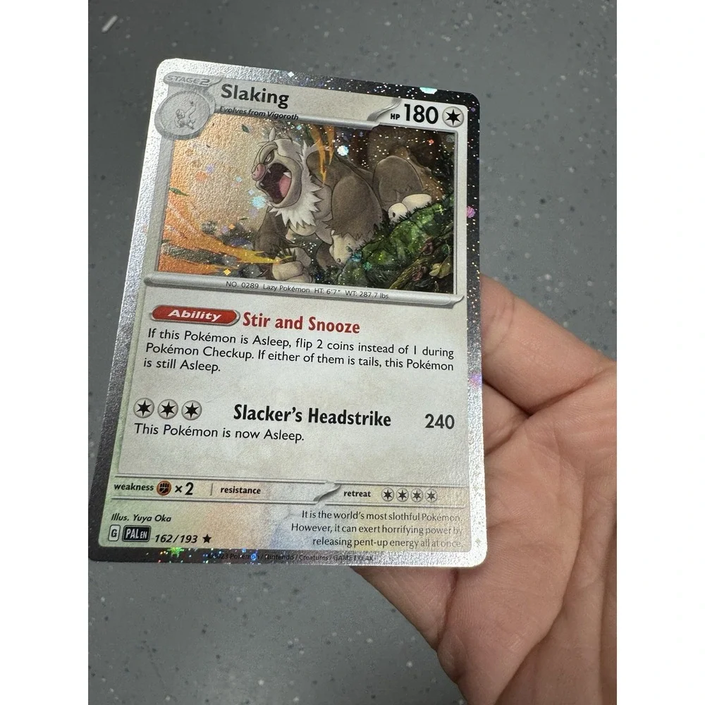 Slaking 162/193 MISPRINT ERROR ON BACK SEE! ✨ Cosmos Holo Near mint Pokemon Card